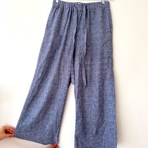 Marine Layer Crop Wide Leg Hemp Blend Pants